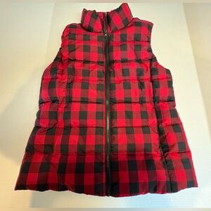 Women’s Buffalo Plaid Zip Medium Puffer Vest Ruff Hewn